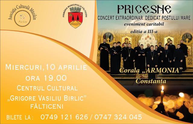 Corala „Armonia” Constanța va susține în aprilie un concert de pricesne la Fălticeni