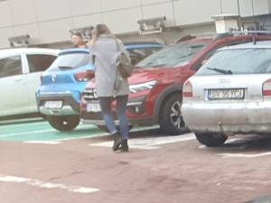 Adrian Arămescu a parcat, din nou, pe unul din cele două locuri destinate persoanelor cu handicap