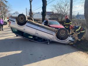 Trei mașini implicate într-un accident rutier raza localității Stroiești