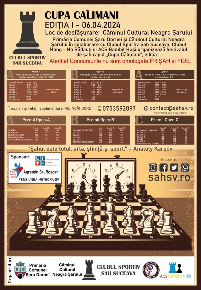 Concurs de șah rapid „Cupa Călimani”