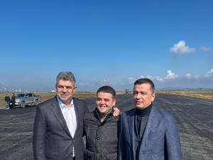 Deputatul PSD Gheorghe Șoldan, alături de premierul Marcel Cioacu și ministrul Transporturilor, Sorin Grindeanu