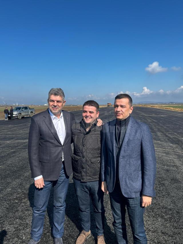 Deputatul PSD Gheorghe Șoldan, alături de premierul Marcel Cioacu și ministrul Transporturilor, Sorin Grindeanu