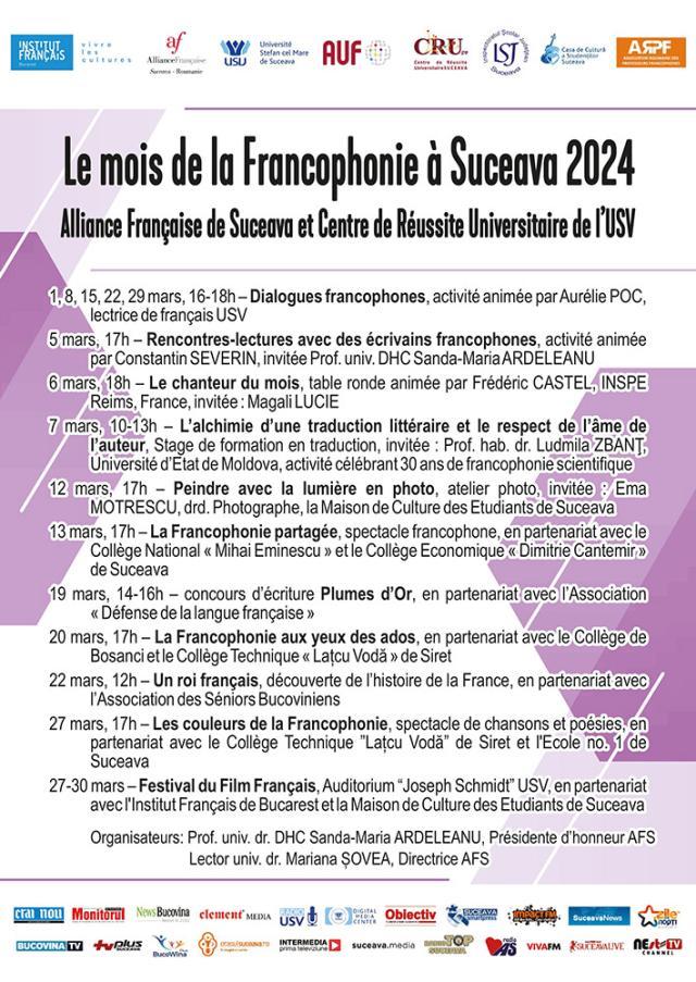 Elevi de la două unități școlare sucevene, implicați astăzi în activități francofone, organizate de Alianța Franceză