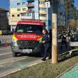 Accident cu un stâlp pus la pământ pe artera principală a Sucevei