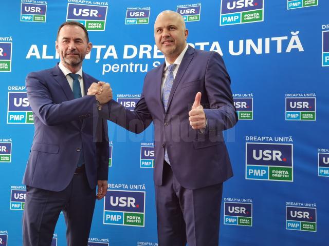 Marian Andronache și Emanuel Ungureanu, candidații Alianței Dreapta Unită pentru Primăria Suceava și Consiliul Județean Suceava