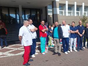 Protestul medicilor din Spitalul Clinic din Suceava față de plata gărzilor