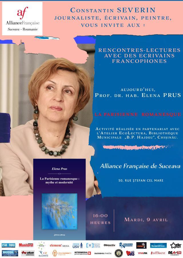 Prof. dr. habilitat Elena Prus din Republica Moldova, invitată de Alianța Franceză din Suceava la o nouă acțiune culturală