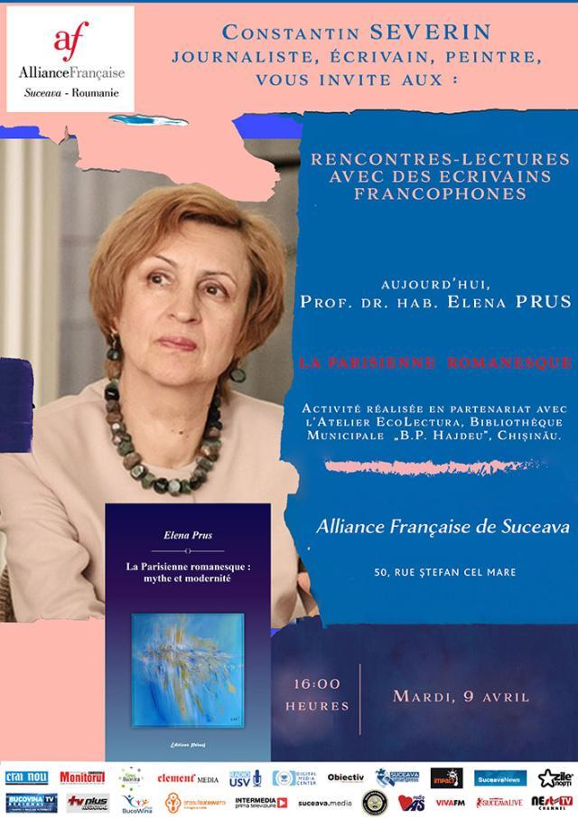 Prof. dr. habilitat Elena Prus din Republica Moldova, invitată de Alianța Franceză din Suceava la o nouă acțiune culturală