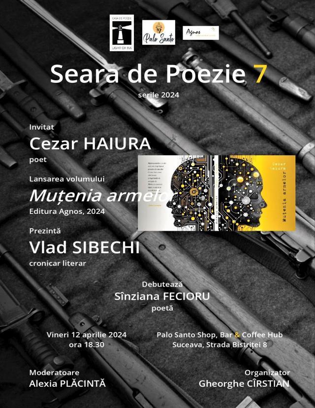 Cezar Haiura, invitat special la „Seara de poezie”, eveniment organizat de Casa de Poezie „Light of ink”