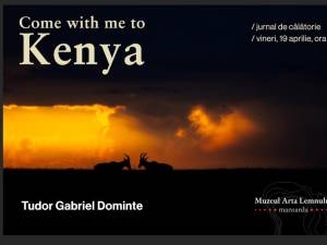 Fotografii și filmulețe din Kenya, prezentate la Muzeul Arta Lemnului de fotograful Tudor Gabriel Dominte