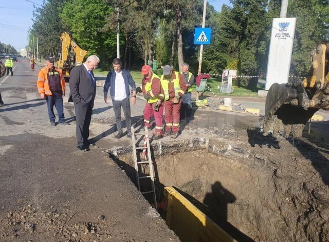 Ion Lungu la avaria de pe bulevardul 1 Mai