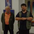 Artiștii Cela și Costin Neamțu, împreună cu Emil Ursu, directorul Muzeului Național al Bucovinei
