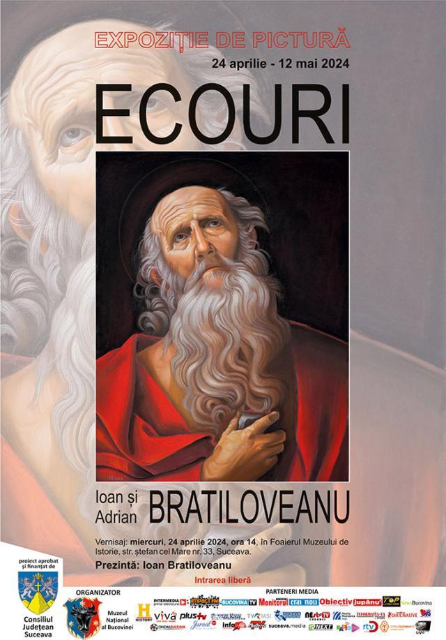 Artiștii plastici Ioan și Adrian Bratiloveanu vor expune „Ecouri”, în Foaierul Muzeului de Istorie