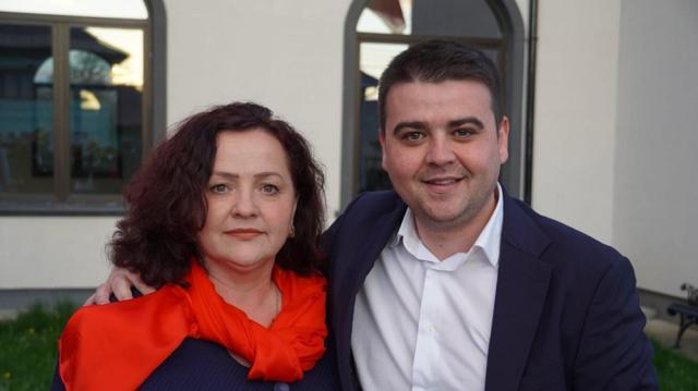 Deputatul PSD Gheorghe Șoldan și primarul din Berchișești, Violeta Țăran