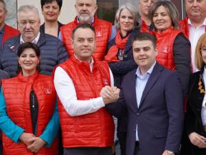 Gheorghe Șoldan a fost prezent la depunerea candidaturii pentru un nou mandat a primarului PSD din Poiana Stampei Viluț Mezdrea