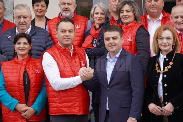 Gheorghe Șoldan a fost prezent la depunerea candidaturii pentru un nou mandat a primarului PSD din Poiana Stampei Viluț Mezdrea