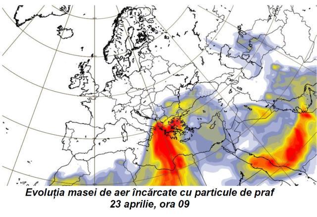 Evoluția norului de praf saharian 1