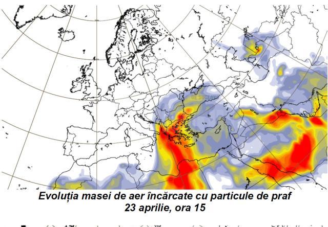 Evoluția norului de praf saharian 2