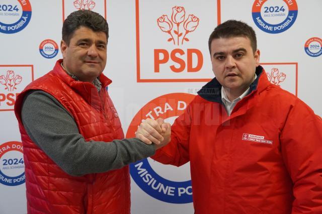 Gheorghe Șoldan alături de candidatul PSD pentru Primăria Vatra Dornei, Gheorghe Apetrii