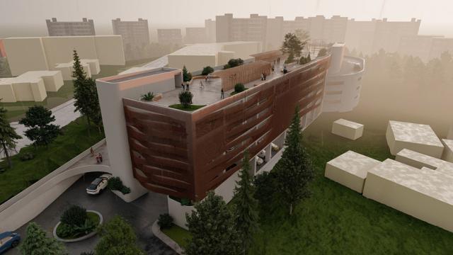 Planurile de construire a parcării supraterane cu cinci niveluri de pe strada Ștefan Tomșa, pe locul eliberat de garaje