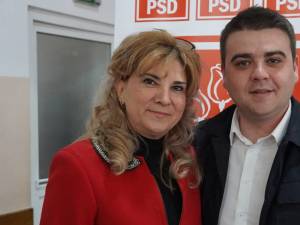 Gheorghe Șoldan și primarul PSD al comunei Baia, Maria Tomescu