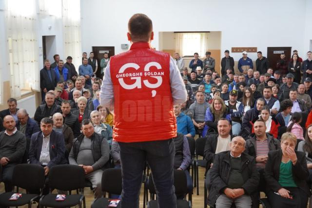 Gheorghe Șoldan a participat la o întâlnire cu circa 200 de locuitori ai comunei Bălăceana