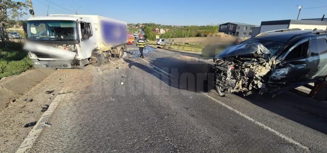 Accident la Salcea, între un autoturism şi o autoutilitară