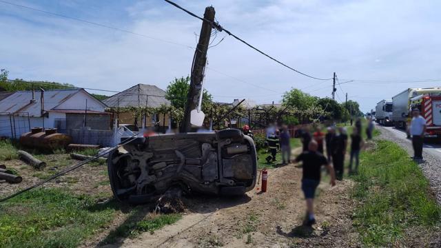 Accident cu cinci răniți, pe E 85, la Roșiori