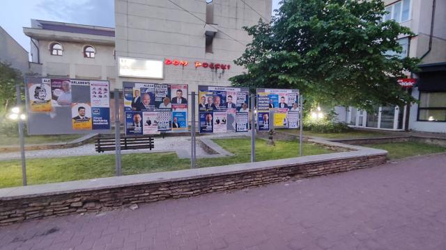 Panouri cu afișe electorale