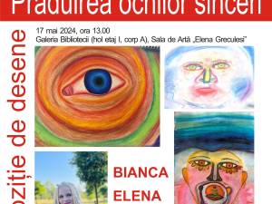 Expoziția de desene „Prăduirea ochilor sinceri”, la Biblioteca Bucovinei