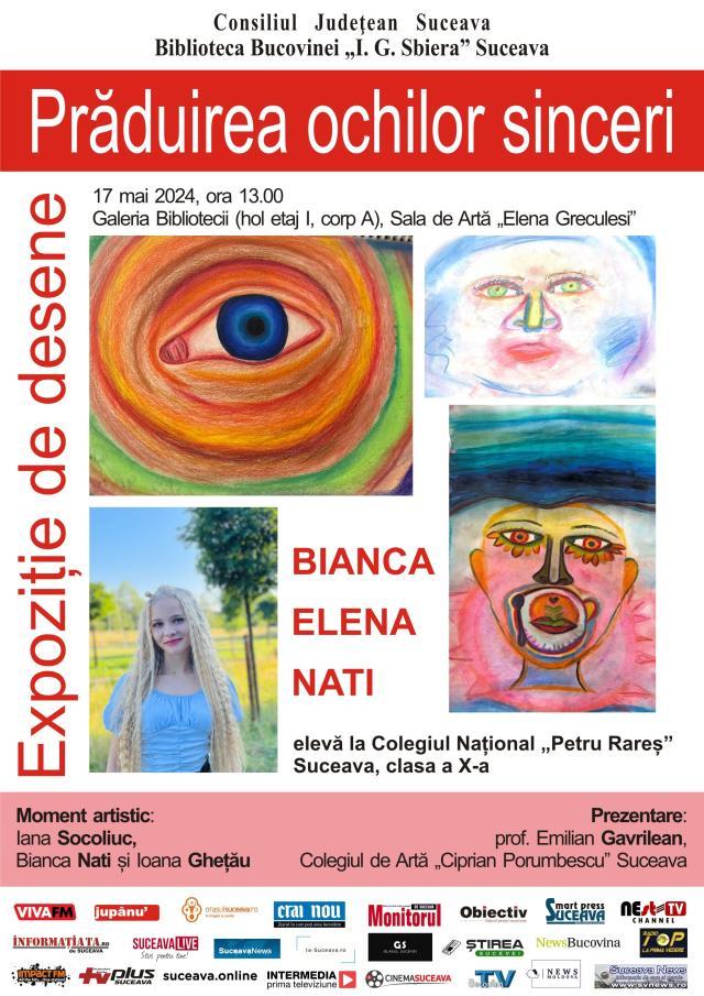 Expoziția de desene „Prăduirea ochilor sinceri”, la Biblioteca Bucovinei