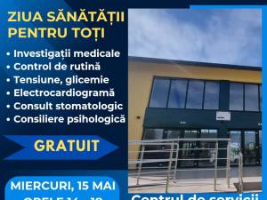 Centrul de servicii sociale integrate Siret-Mănăstioara se inaugurează cu Ziua sănătății pentru toți, miercuri, 15 mai