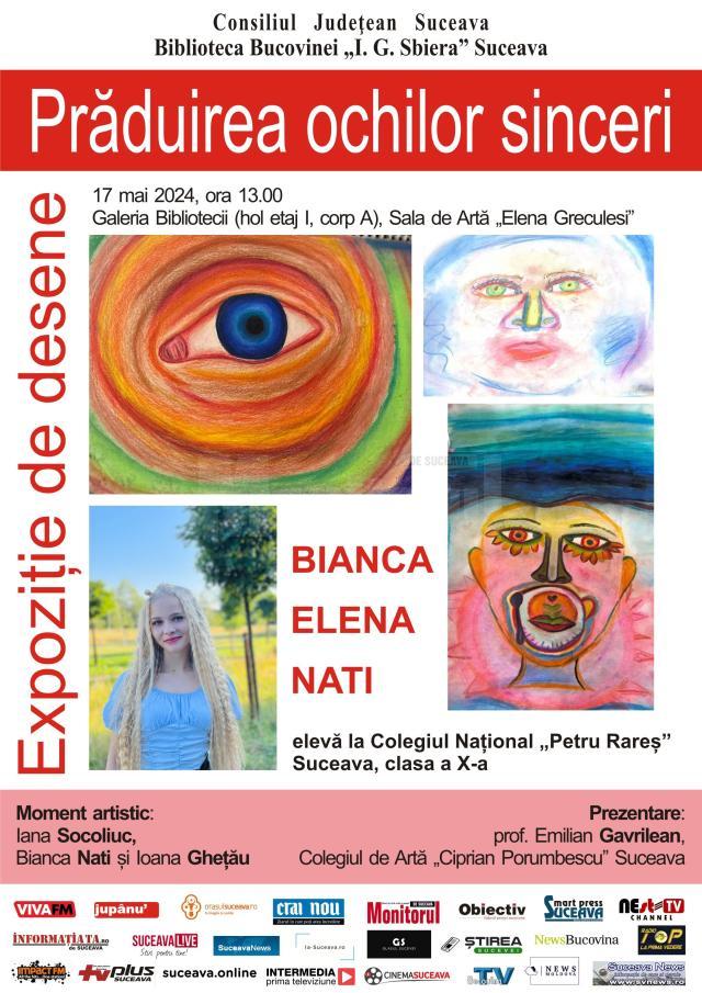 Expoziția de desene „Prăduirea ochilor sinceri”, la Biblioteca Bucovinei