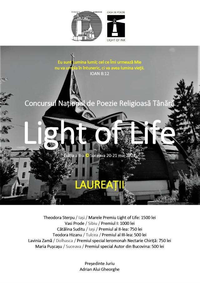 S-au desemnat câștigătorii Concursului național de poezie religioasă tânără „Light of Life”, ediția a II-a