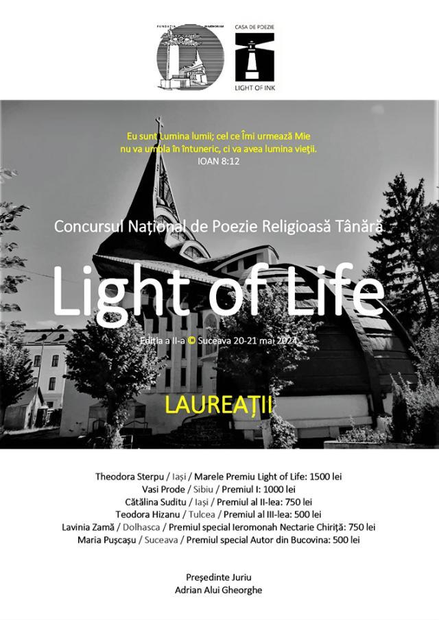 S-au desemnat câștigătorii Concursului național de poezie religioasă tânără „Light of Life”, ediția a II-a