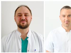 Medicii chirurgi dr. Petru Velnic și dr. Lucian Leneschi