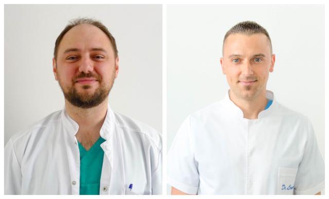 Medicii chirurgi dr. Petru Velnic și dr. Lucian Leneschi