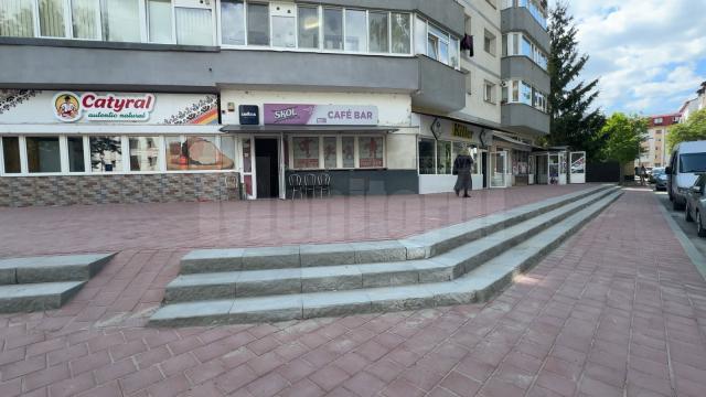 Esplanada din cartierul Zamca, str. Octav Băncilă, a fost finalizată în cadrul proiectului de reabilitare a treptelor și a zonelor pietonale în municipiul Suceava