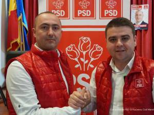 Gheorghe Șoldan alături de candidatul PSD pentru Primăria Rădășeni, Vasile Pintilie