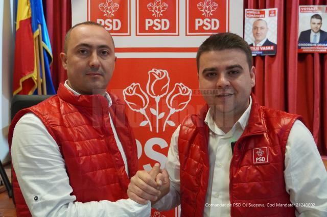 Gheorghe Șoldan alături de candidatul PSD pentru Primăria Rădășeni, Vasile Pintilie