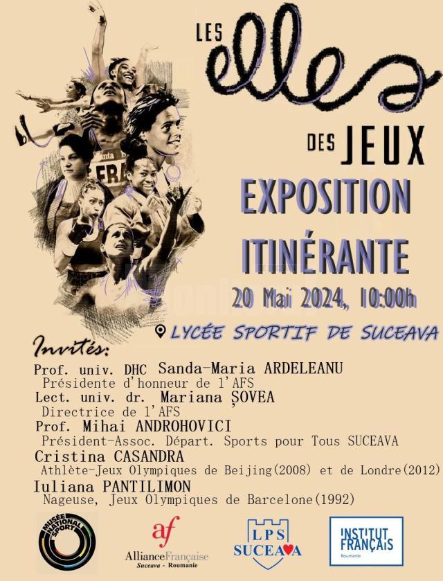 Expoziția itinerantă „Les Elles des Jeux”, la Liceul cu Program Sportiv