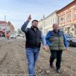 Președintele CJ Suceava, Gheorghe Flutur, și primarul Bogdan Loghin au verificat lucrările din zona centrală a municipiului Rădăuți