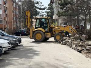 Lucrări de reabilitare și modernizare în cartierul Burdujeni, în Cuza Vodă III