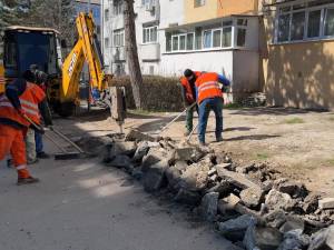 Lucrări de reabilitare și modernizare în cartierul Burdujeni, în Cuza Vodă III