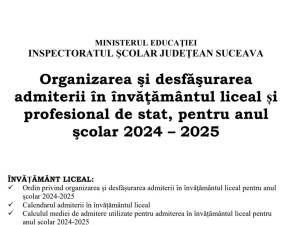 Broșura de admitere la liceu, 2024 – 2025, este disponibilă online