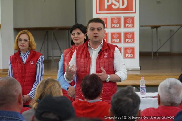 Candidatul PSD la președinția Consiliului Județean Suceava, deputatul Gheorghe Șoldan, a participat la un eveniment electoral la Șerbăuți