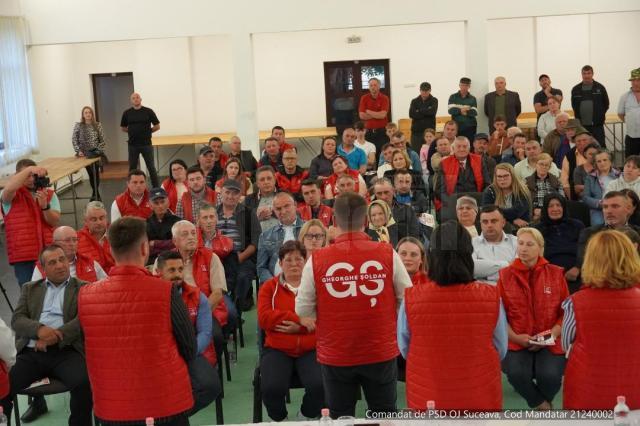 Candidatul PSD la președinția Consiliului Județean Suceava, deputatul Gheorghe Șoldan, a participat la un eveniment electoral la Șerbăuți