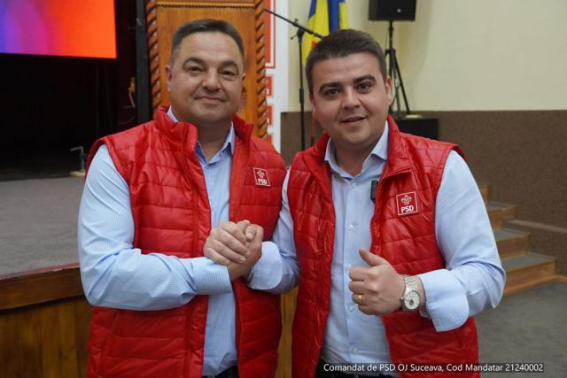 Gheorghe Șoldan și candidatul PSD pentru Primăria Vama, Constantin Ciosnar