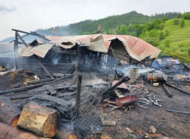 Flăcările au făcut prăpăd într-o gospodărie din Stulpicani