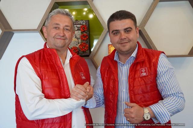 Gheorghe Șoldan și primarul PSD din Vicovu de Jos, Vasile  Țugui